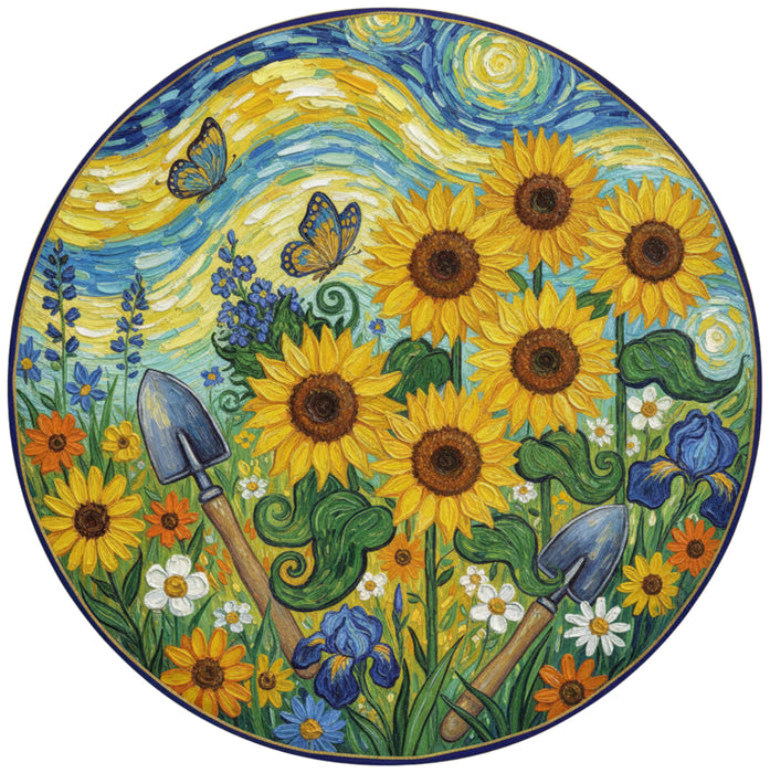 Van Gogh Inspired Garden Floral Tire Cover Artistic Flower Spare Tire Cover Gardening Lover Gift Nature Art Camper Jeep Accessory
