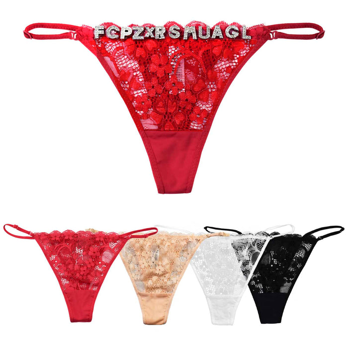 Custom Letter Lace Tanga