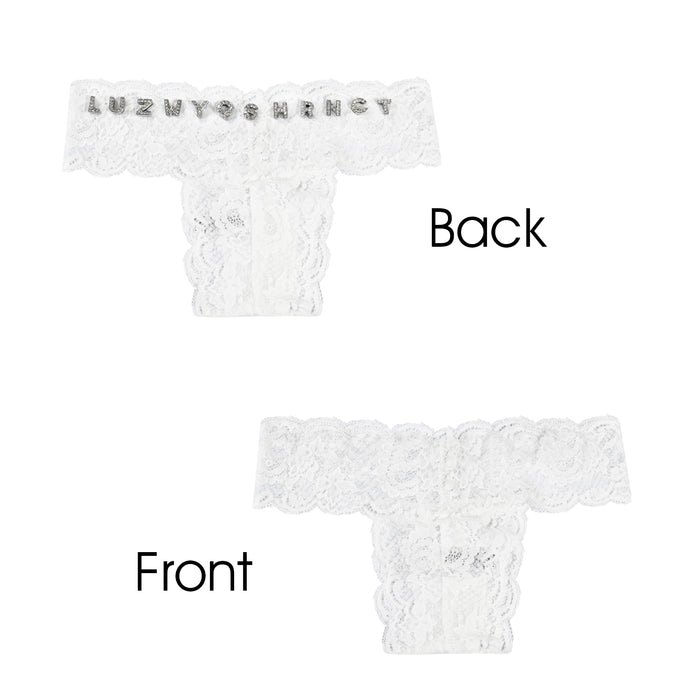 Custom Letter Lace Thong (Back Customizing)