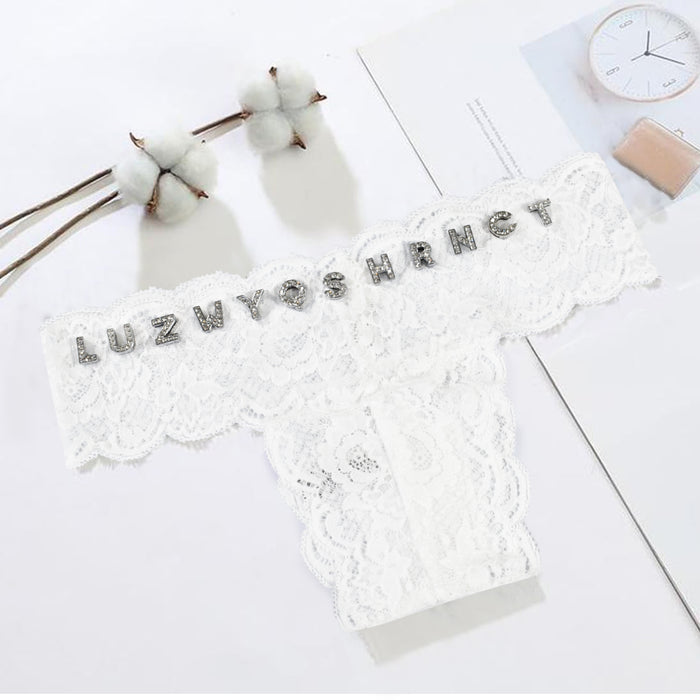 Custom Letter Lace Thong (Back Customizing)