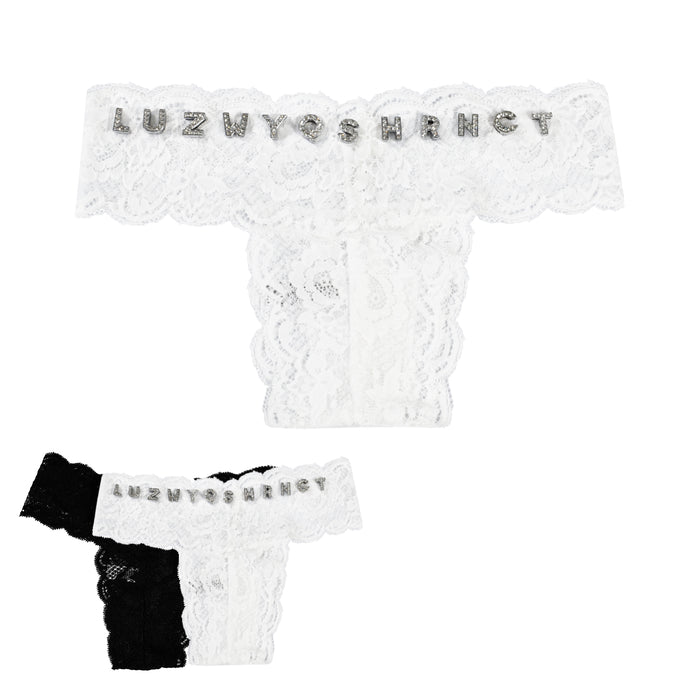 Custom Letter Lace Thong (Back Customizing)